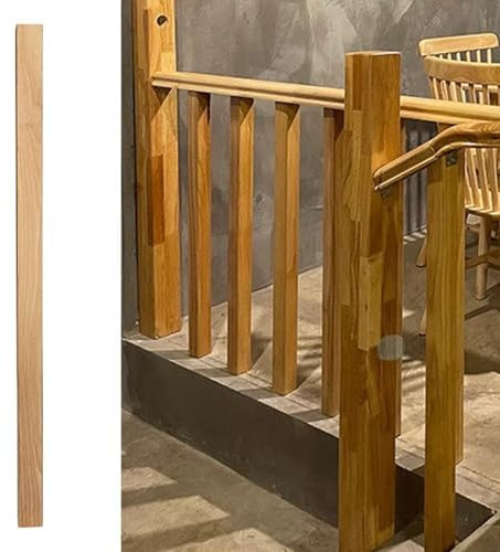 Garde Corps Escalier Bois Massif Balustres pour Escaliers Intérieurs, Fagots de Fuseaux D'escalier Carrés Peints, 95 Cm Balustres de Remplacement pour Escaliers de Terrasse, Intérieur Extérieur Garde-