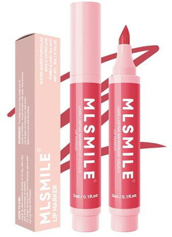 Lip Liner Stain Marker Pen - Long Lasting Waterproof Smudgeproof Natural Matte Finish, Hydrating Lip Stain Liquid Lip Liner Pen, Makeup Gift for Women (01#, 15g)