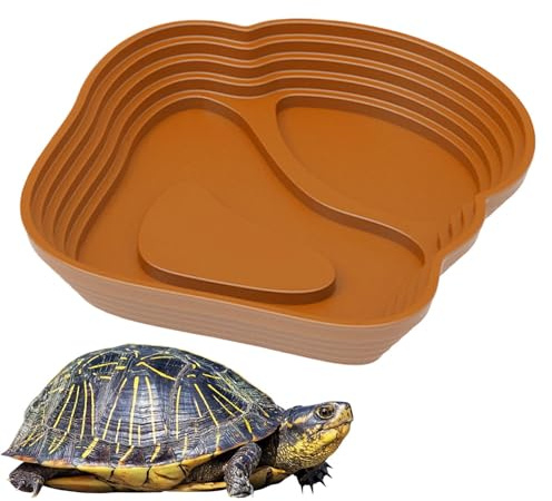 Sköldpadda maträtt, bärbar reptilfoder, ormvattenskål, matskål, sköldpadda tillbehör, akvariedekoration för skäggiga