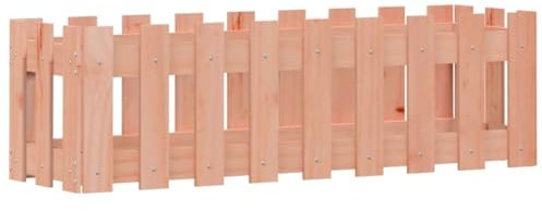 Aiuola rialzata in legno massiccio di Douglas (non trattata), 100 x 30 x 30 cm, design staccionata per la cura del giardino, durevole ed ecologico