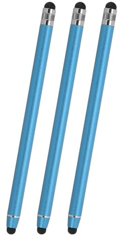 PATIKIL 3 Pcs Stylus Pens for Touch Screens, 2 in 1 High Sensitivity Universal Pen Capacitive Stylus for Phone Tablets Laptop Touch Screen Devices, Blue
