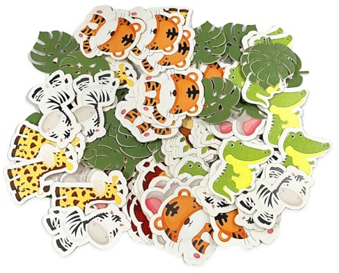 YSDYY Confeti De Animales De Dibujos Animados De 200 Piezas, Lindo Confeti Divertido, Accesorios para Fiestas para La Jungla, Decoraciones De Fiestas para Niños.