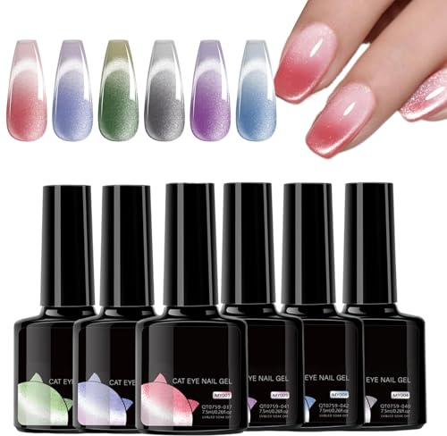 Gel Nagellack, Temperatur Farbwechsel Gellack, 6er Set Langanhaltende Maniküre Für Zuhause Hochzeit Verabredung Strandfest