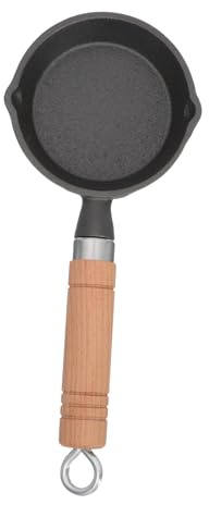 FUNNETOYU Padella Piccola Mini Omelette in Ghisa Fondo Piatto Antiaderente per Gas e Induzione Pentola Multiuso per Colazione e Frittate Portatile e Robusta per Casa