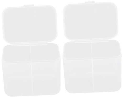 Alipis 2pièces Lot de Boîtes Organisatrices pour Cotons à Ongles Et Éponges De Maquillage Coffret Couvercle pour Rangement Bureau Et Salon