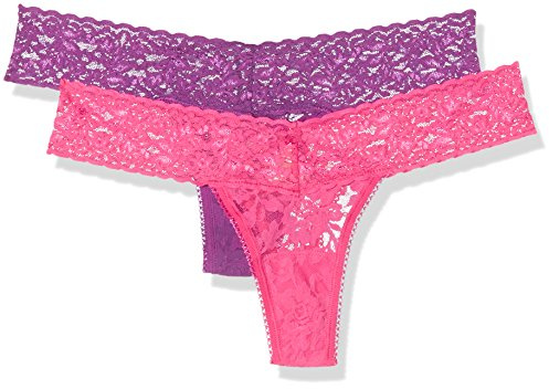 Sylvie Flirty Lingerie Women's Aki String, Pack of 2 - Pink/Purple, One size