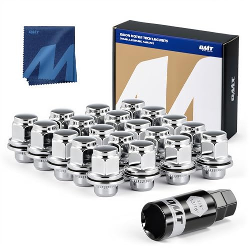 Orion Motor Tech M12x1.5 Lug Nuts, 12x1.5mm Mag Wheel Lug Nuts Compatible with Toyota Avalon Camry Corolla Highlander RAV4 Sienna Matrix Prius Venza Crown OEM Factory Wheels, Set of 20