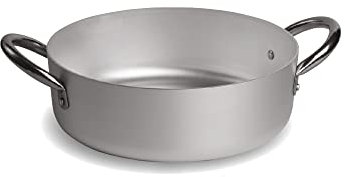 PARDINI – Casseruola in alluminio 28 cm, altezza 9,5cm. Spessore 3 millimetri. Capacità 6,4 litri. Linea professionale.