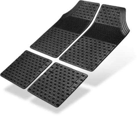 Set 4 Tappetini Per Auto Universali In Gomma Sagomabili Antiscivolo