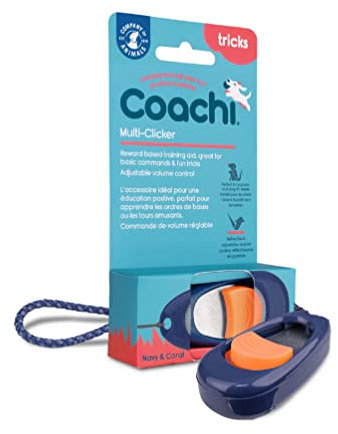 Coachi Multi-Clicker, accessorio per cani con tre livelli di volume, facile da premere, cinturino da polso regolabile, clicker per cani, adatto per addestrare anche cani e cuccioli sensibili.