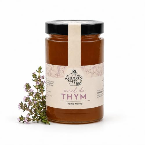 L'Abella Mel - Miel de Thym 100% Naturel | Miel d'abeille pur - Récolté à la main dans la vallée de la Costa Blanca, Espagne - Sans gluten - 1000g