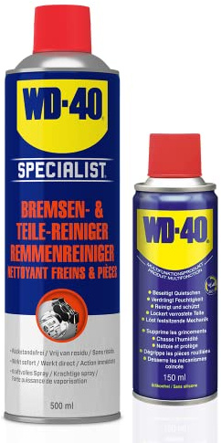 WD-40 SPECIALIST Reinigungs SET besteht aus 1x SPECIALIST Bremsen- und Teilereiniger 500 ml & 1x Multifunktionsprodukt 150 ml