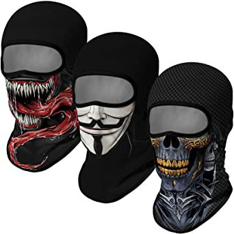Cody Lundin Anime Balaclava Maskensets Halloween Weihnachten Cosplay Vollgesichtsmaske und Outdoor-Aktivitäten Kopfbedeckung 3er-Pack