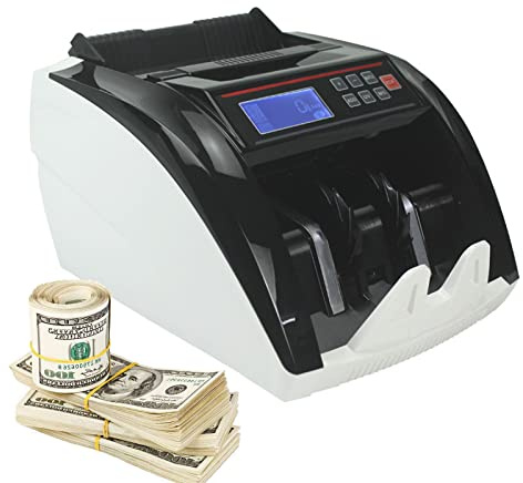 Banknote Counter with Counterfeit Detection - Reliable Money Counter Machine | Counts 1000 Notes/Min | Multi Currency Bill Cash Counting Machine with LED Display – Premium Quality