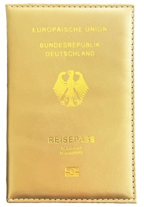 Neylokfen Reisepasshülle reisepass schutzhülle reisepasshülle Leder Passport Cover reisepass hülle Robuste reißfeste (Gold)
