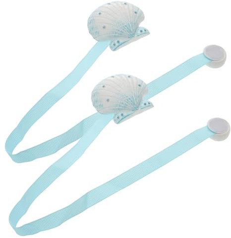 Ciieeo 2 Piezas retenciones de Cortinas náuticas Cortinas con Ganchos para riel Cortinas de Ventana Cortinas para Ventanas Cuerda de Cortina drapeado alzapaños Fuerza magnética Corbata