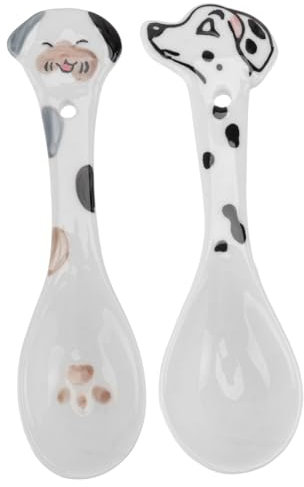 SUPVOX 4pcs Ceramic Pet Feeding Scoops Dog Food Measuring Spoon Dog Spoon Pet Supplies