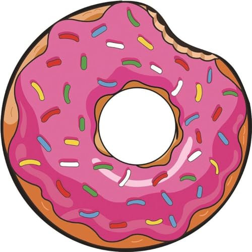 Stranddecke, Süße Donut-Form, Picknickdecke, Weiche Mikrofaser, Strandmatte, Rundes Strandtuch, Yoga-bodenmatte Für Strand, Wandern, Camping