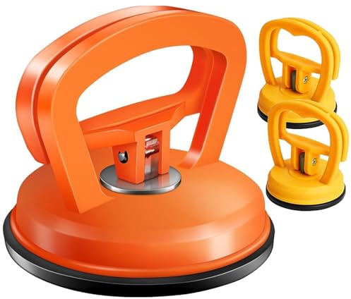 HBLiliang Heavy Duty Suction Cup for Glass/Tile/Mirror - 50lbs, Suction Cup for TV Screen Removal Tool/Window Replacement/Moving Furniture, 3 Pack