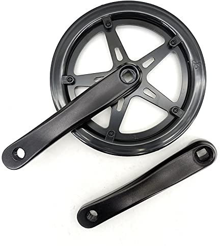Vierkant 6/7/8-fach Kurbelgarnitur, Bike Crankset 42T 170mm Kurbel Set Single Geschwindigkeit Kette Rad Aluminiumlegierung Quadratische Straße Klappfahrrad Feste Ausrüstung Doppelabdeckung