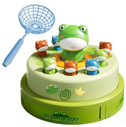 Jouet Grenouille sauteuse, Jouet Petite Grenouille Verte - Jouet rebondissant Grenouille Verte Son et lumière | Jeu de Carnaval de catapulte de Grenouille sonore et légère, Jouet interactif de