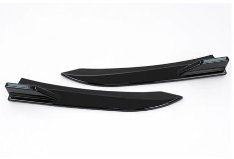 FZCSIMR Canard Spoiler Splitter Diffusor-Eckschutz Für G30 5er G30 Limousine MS&Port MT&ech 2017- Heckspoiler-Spoiler Für Stoßstange Karosserieschürze Lippen Winglets(Glänzend schwarz)