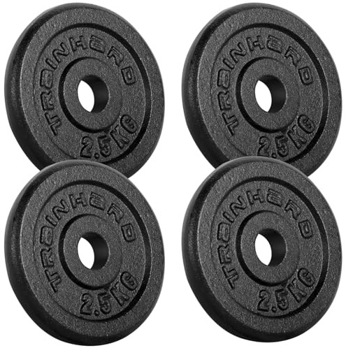 Train Hard® Hantelscheiben Set, 5/10/15/20/30/40/50/60kg,30/31mm Bohrung, Gusseisen, Gewichtsscheiben, Hantelgewichte