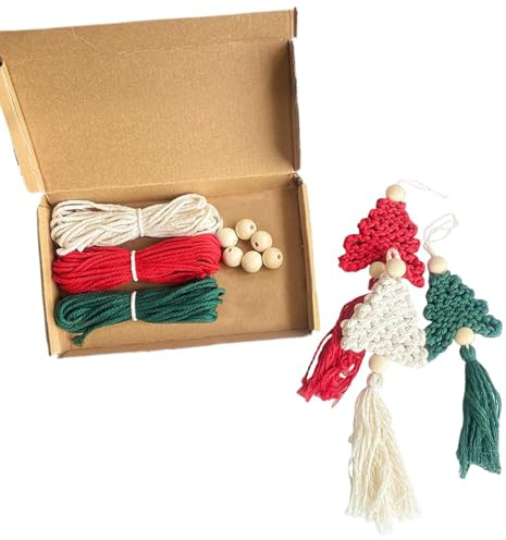 Makramee-Kit – Makramee-Weihnachtsschmuck-Kits | Weihnachtsbasteln für