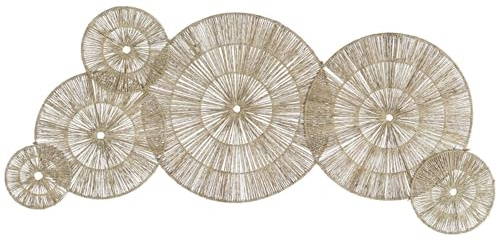 DECORACION PARED YUTE HIERRO 115X1X48 DISCOS