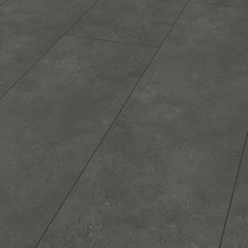 KRONOTEX Laminat, Fußboden, Mega Plus Loft Dunkel Fliese, Natursteinformat XL, pflegeleichtes Klick-System, Strapazierfähig, Kratzfest, langlebiger Boden. 1380 x 326 mm Dunkel Fliese