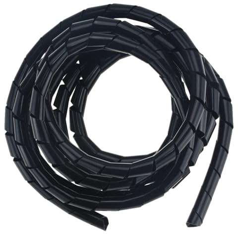 Spiral Wrap Cable Tidy Sleeves Protector, 2 Meters 8mm tube diameter Spiral Wire Organizer Sleeves(Red)(Black)