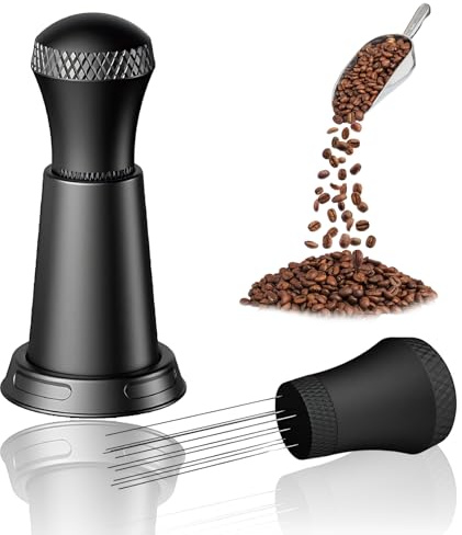 ZexJpr WDT Tool, Siebträger Zubehör für Barista, Espresso Nadel für Kaffee Zubehör, 45 x 95mm Schwarz, Ideal für Espresso-Verteilungswerkzeug