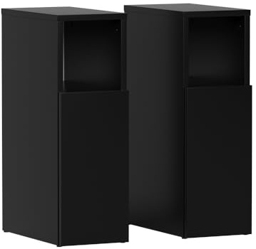Vicco Nachttisch Enton Schwarz | 2er set, geeignet als Ablagefläche neben dem Bett