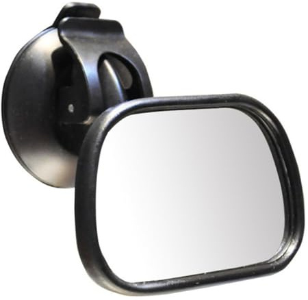 HIAKDOFT Specchietto Retrovisore per Infrangibile con Ventosa Resistente in PVC Regolabile con Visione Telaio PP Durevole Sicurezza e Visione Totale per Sedile Posteriore