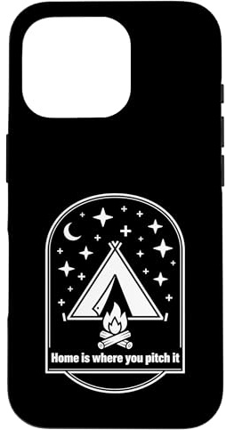 Design Graphique Home is Where You Pitch It Camping Night Coque pour iPhone 16 Pro