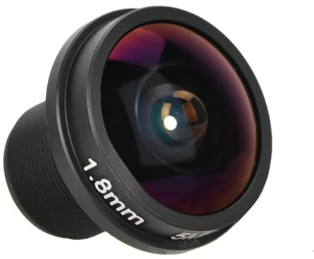 Cryfokt Obiettivo CCTV Fisheye 180° Durevole 5 MP per Telecamere CCD 1/3 1/4 Alta sensibilità per Uso Professionale Metallo