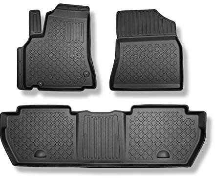 Mossa - TPE Fußmatten Auto kompatibel mit Citroen Berlingo Van (2008-08.2018) 5 oder 7 Sitze; ohne dritte Sitzreihe - schwarz Automatten Autoteppiche - G