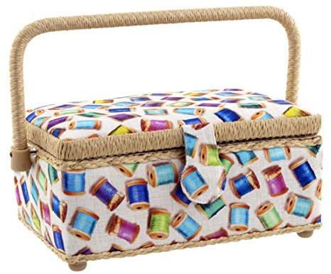 Dritz Z10010-22257 Sewing Basket Nähkorb, Kunststoff, Bunte Spulen