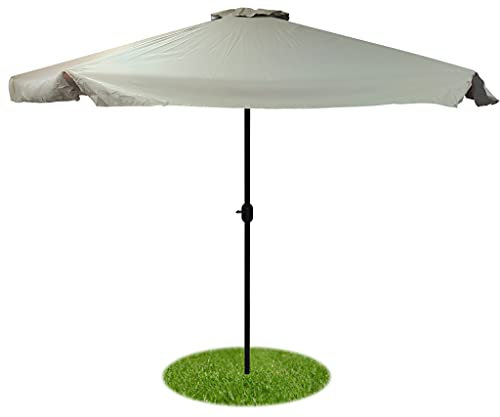 Pincho Sombrilla Terraza Exterior 300cm, Sombrilla Jardín Grande con Ventana Superior, Tela Poliéster 170gr/m2, Aluminio, Protección Solar UV50+