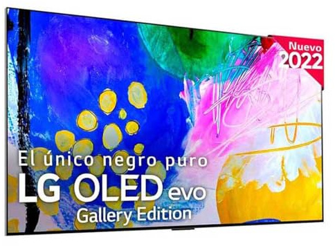 LG Televisor - Smart TV webOS22 55 pulgadas 4K (139 cm) OLED evo Gallery Edition, Procesador Inteligente a9 Gen 5 IA, compatible formatos HDR, HDR Dolby Vision, Dolby Atmos, TV Gaming