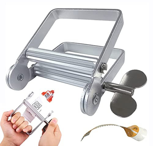 Tube Press/Tube Squeezer,Metall Tubenausdrücker Tubenquetscher,Extra große Größe 8,5cm Metallquetschwerkzeuge Lazy Zahnpastaspender Haarfarbe Farbstoff Kosmetische Squeezer Tube Wringer (Metall)