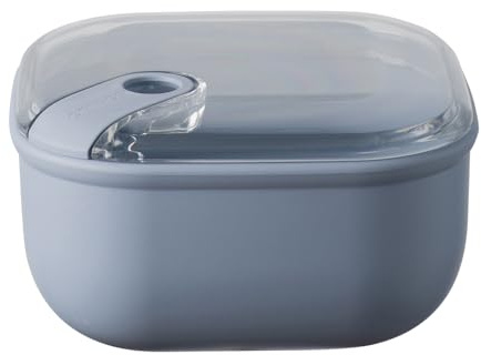 OMADA Contenitore Ermetico per Alimenti 1L, Dimensioni 16 x 16 x H8,7 cm | Porta Pranzo con Coperchio Trasparente, Idoneo a Frigo e Lavabile in Lavastoviglie, Chiusura Ermetica, Collezione Pull Box