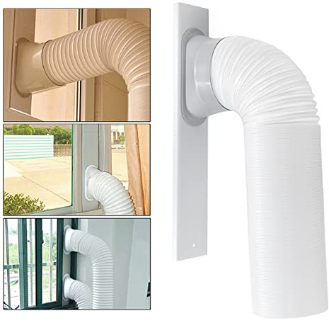 Natudeco Fenster-Kit für tragbare Klimaanlagen, Zubehör für Klimaanlagen, Fensterschieber-Kit, Platte, 5,9-Zoll-Rohrverbinder, Abluftschlauch-Set