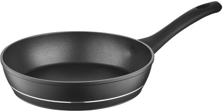 Florina Aluminium Bratpfanne 26 cm Durchmesser I Universalpfanne DELUX Antihaftbeschichtet I Anti-Kratz Pfanne mit Induktionsboden I Geeignet für Induktionsherd, Gasherd, Elektroherd (Schwarz)