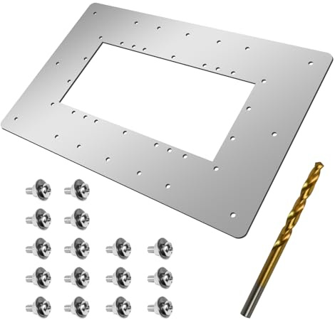 Kit di riparazione per skimmer per piscina a bocca larga, piastra in acciaio inossidabile 304, 45,7 cm di larghezza x 32,5 cm di altezza, compatibile con Hayward Swimline JED Pool Tools Jacuzzi Pacfab
