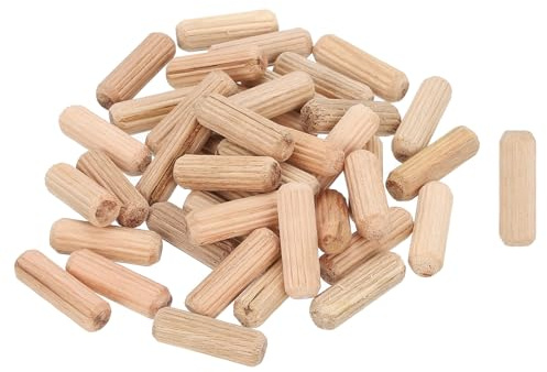 QUARKZMAN 300 Stück 1/3 x 1 Holzstäbe Möbelholzverbindungsstifte | Holzdübel mit Nut, für Handwerk DIY-Projekte, Holzdübel