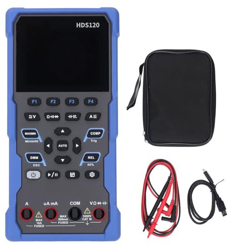 Oscilloscope Multimètre 2 en 1 avec Bande Passante de 1 MHz et Taux D'échantillonnage de 5,0 Msps, Oscilloscope Automobile pour Test de Tension, Courant, Condensateur, Résistance