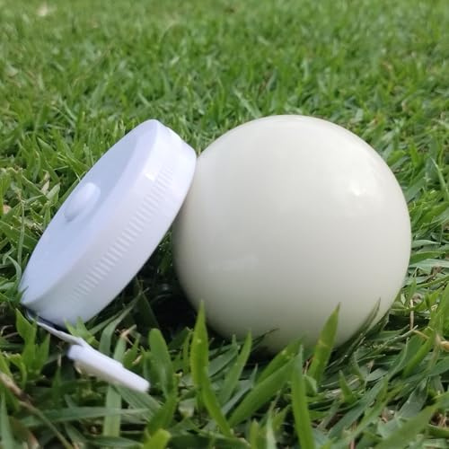 DONZWIYES Pallino Ball Replacement for Bocce and Boule Game, Tournament Quality 2.24 In/57 mm White Bocce Pallino Ball Replacement - Including White Measuring Rope