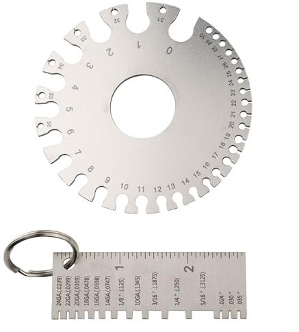 Accurate Dual Sided Wire Gauge Tools for Measuring Metal Sheets and Other Materials (B)