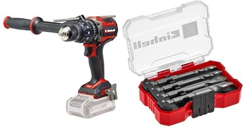 Einhell Professional Taladro percutor con batería TP-CD 18/120 Li-i BL-Solo Power X-Change (18V, sin escobillas, 120 Nm, func. de perfor. por percusión, portabrocas de 13mm, 2 velocid)+Einhell XS-CASE